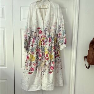 Let Me Be White/Floral long sleeve dress